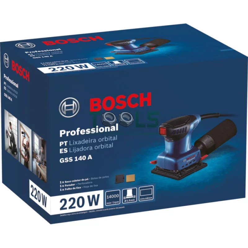 Віброшліфмашина Bosch GSS 140 A Professional (230 В, 112х101 мм) (06012A8021)