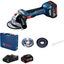 Акумуляторна кутова шліфувальна машина Bosch GWS 180-LI Professional (18 В, 2х4 А*год, 125 мм) (06019H9021)