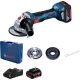 Аккумуляторная угловая шлифмашина Bosch GWS 180-LI Professional (18 В, 2х4 А*ч, 125 мм) (06019H9021)