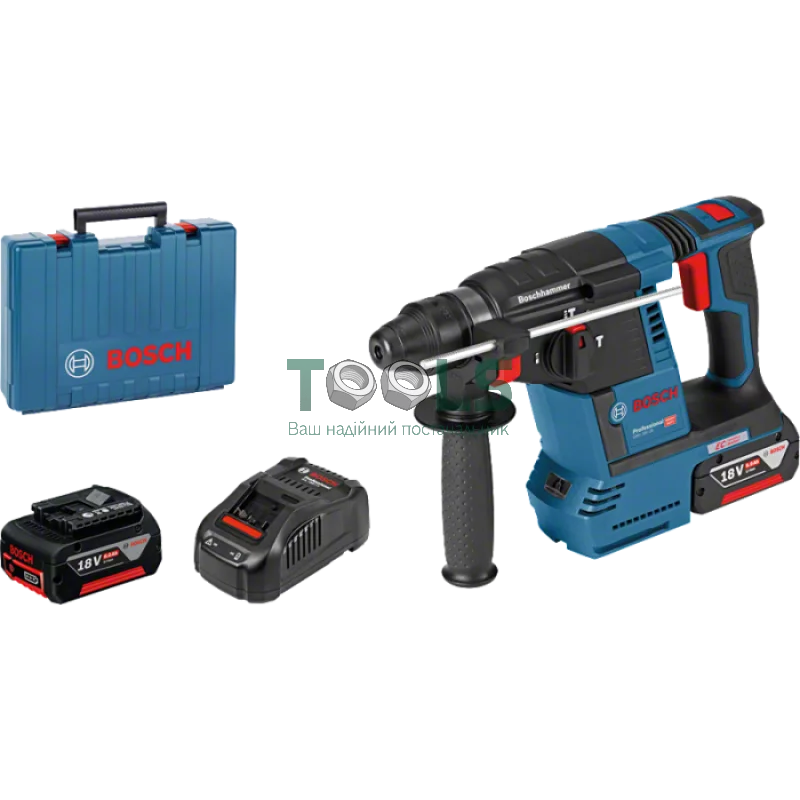 Перфоратор Bosch GBH 18 V-26 Professional (18 В, 2х6 А*год, 2.6 Дж) (0611909003)