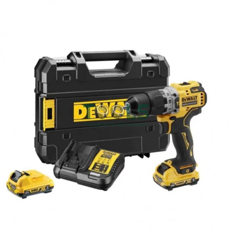 Акумуляторний ударний дриль-шуруповерт DeWALT DCD706D2 (2х12 В, 2 А*год, 57.5 Н*м)