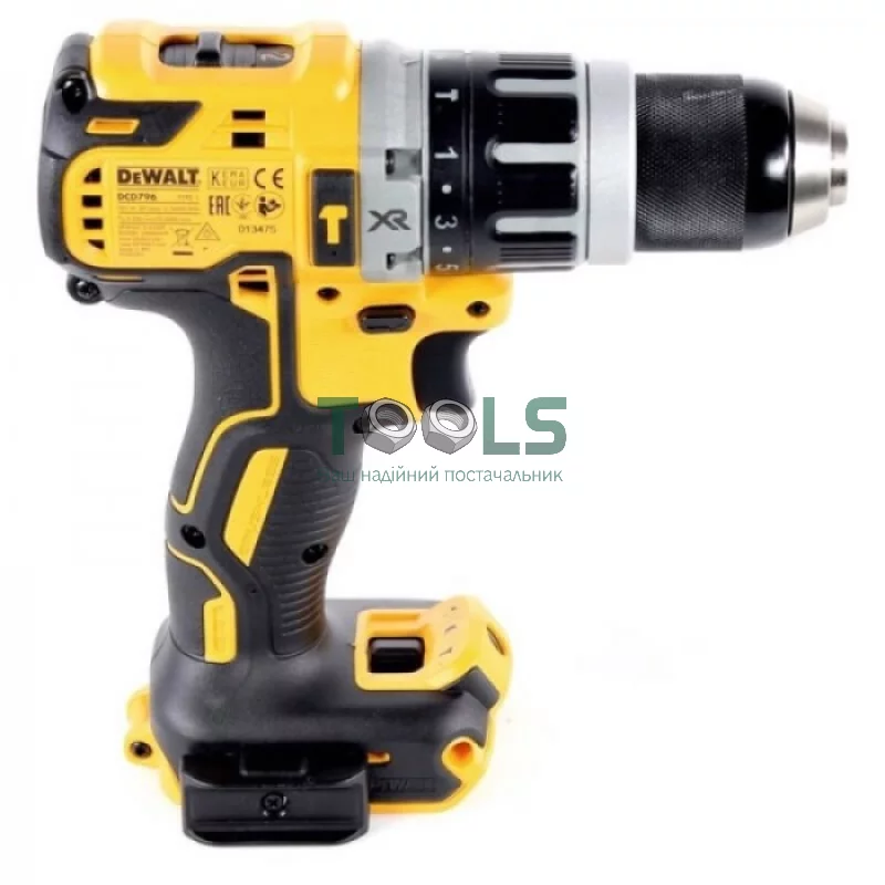 Аккумуляторная ударная дрель-шуруповерт DeWALT DCD796NT (18 В, без АКБ, 70 Н*м)