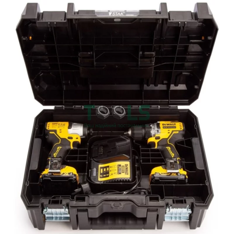 Дрель-шуруповерт DeWALT DCD701 + ударный гайковерт DeWALT DCF801 (DCK2110L2T)