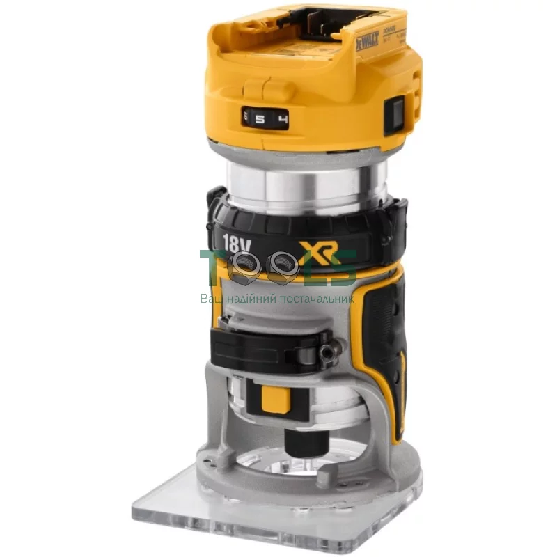 Акумуляторний фрезер кромковий DeWALT DCW604P2 (2х18 В, 5 А*ч)