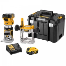 Акумуляторний фрезер кромковий DeWALT DCW604P2 (2х18 В, 5 А*ч)