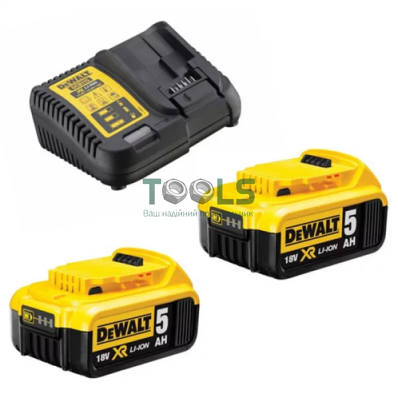 Зарядное устройство с двумя аккумуляторами DeWALT DCB115P2 (Li-Ion, 2х18 В, 5 А*ч)