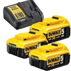 Зарядний пристрій DeWALT DCB115 + акумулятори DeWALT DCB184 (Li-Ion, 3х18 В, 5 А * год) (DCB115P3)