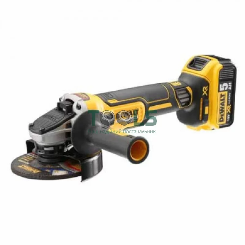 Аккумуляторная угловая шлифмашина DeWALT DCG405P2 (18 В, 2х5 А*ч, 125 мм)