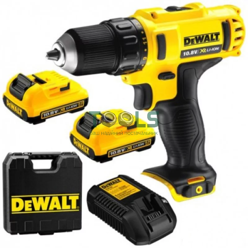 Акумуляторний дриль-шуруповерт DeWALT DCD710D2 (2х10.8 В, 2 А*год)