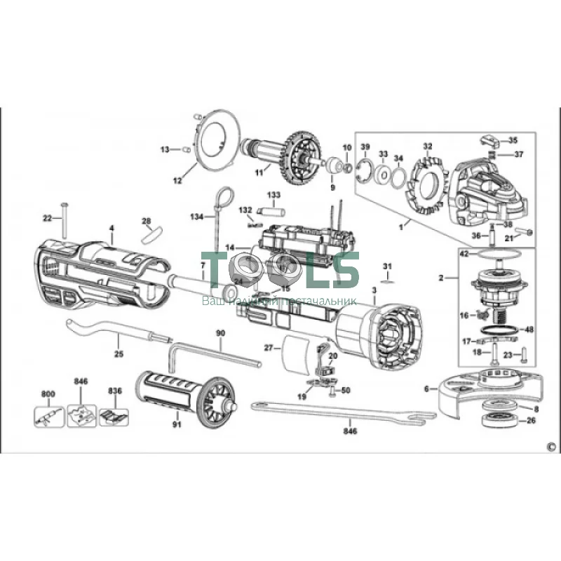 Кутова шліфувальна машина DeWALT DWE4347 (1.7 кВт, 125 мм)