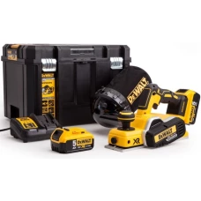 Аккумуляторный рубанок DeWALT DCP580P2 (2х18 В, 5 А*ч, 82 мм)