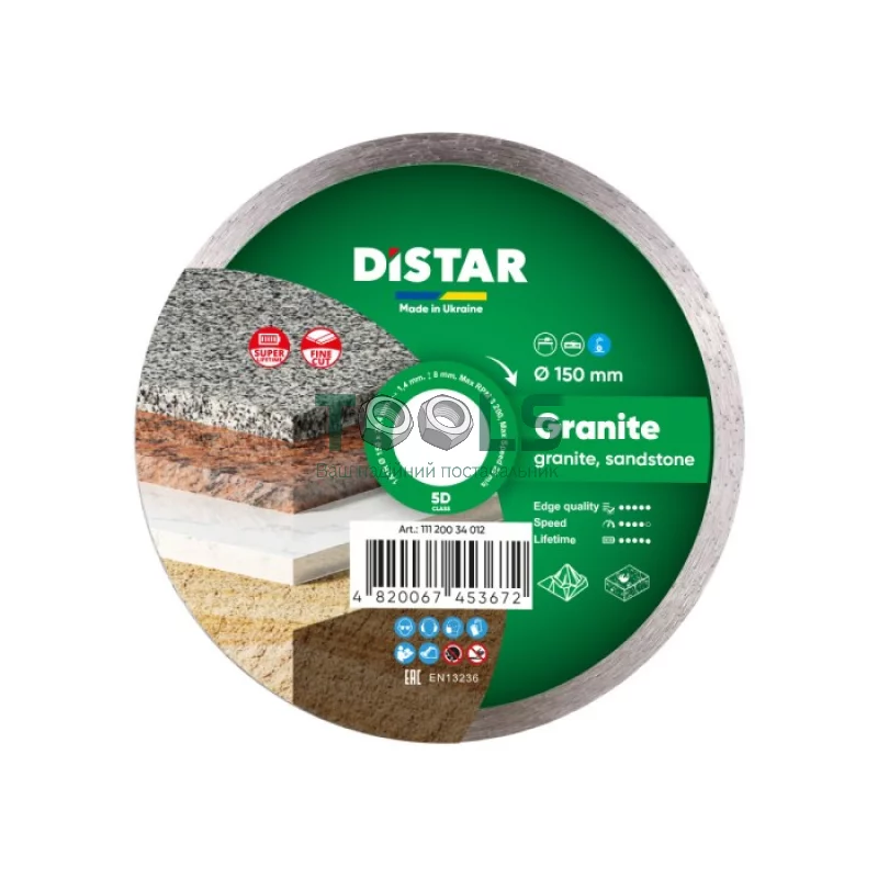 Алмазный диск Distar Granite 1A1R (150х1.4х25.4 мм) (11120034012)