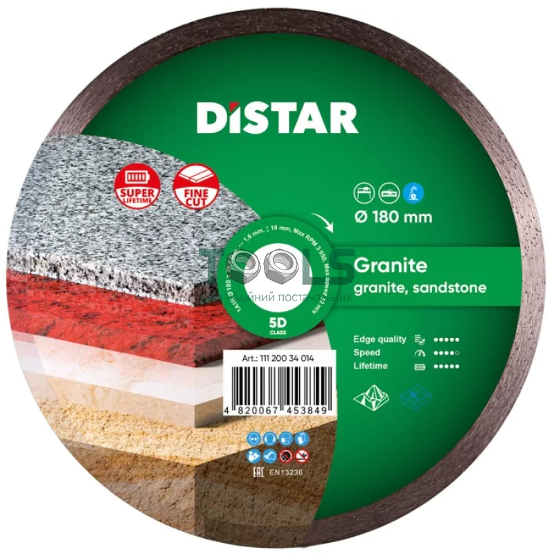 Алмазный диск Distar Granite (180х25.4х8.5 мм) (11120034014)