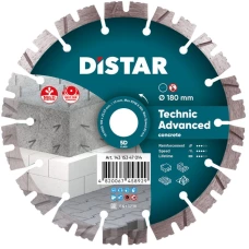 Відрізний алмазний диск Distar Technic Advanced (180х22.23х12 мм) (14315347014)