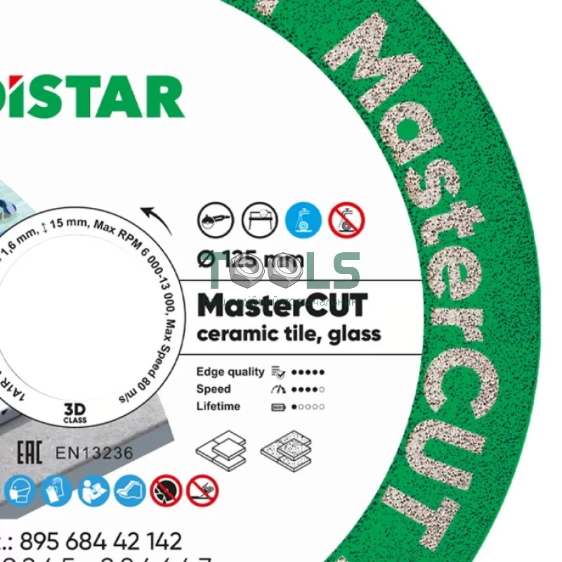 Диск отрезной алмазный Distar 1A1R V 125 MASTERCUT (125х22.23 мм) (89568442142)