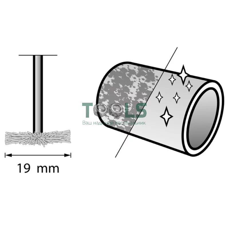 Щітка латунна Dremel (535) (19 мм, 2 шт.) (2615053532)