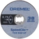 Тонкий відрізний круг по металу Dremel SpeedClic (SC409) (38 мм, 5 шт.) (2615S409JB)