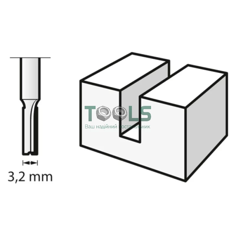 Фреза для прямого желоба Dremel (650) (3.2 мм) (2615065032)