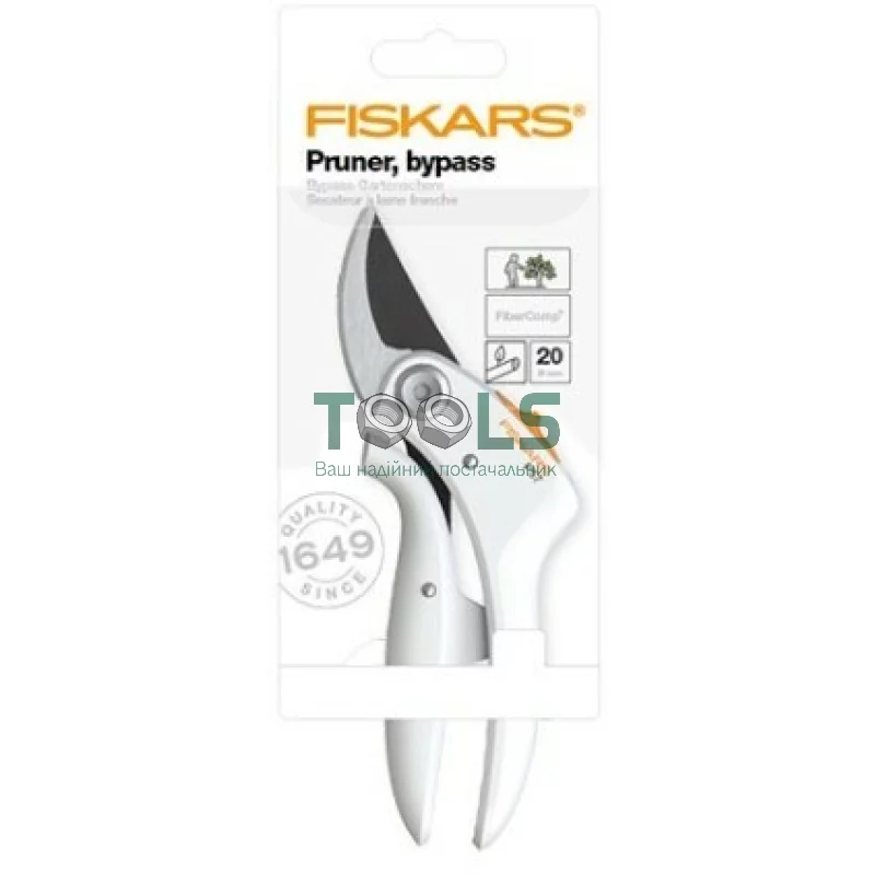 Секатор Fiskars PowerLever White P57 (1026916)