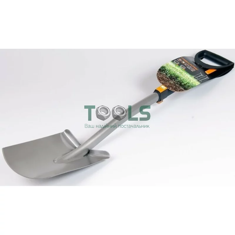 Лопата телескопическая с закруглённым лезвием Fiskars SmartFit 131310 (1000620)