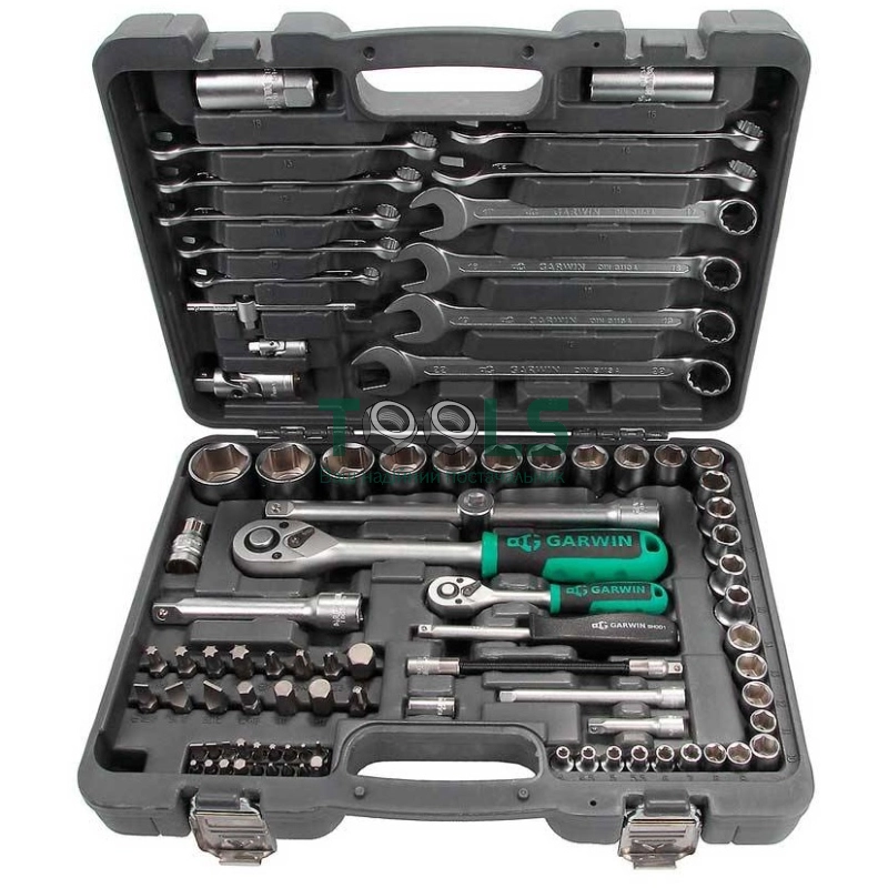 Набор ручных инструментов 1/4" и 1/2" 6 гр. 89 предметов GARWIN 641045