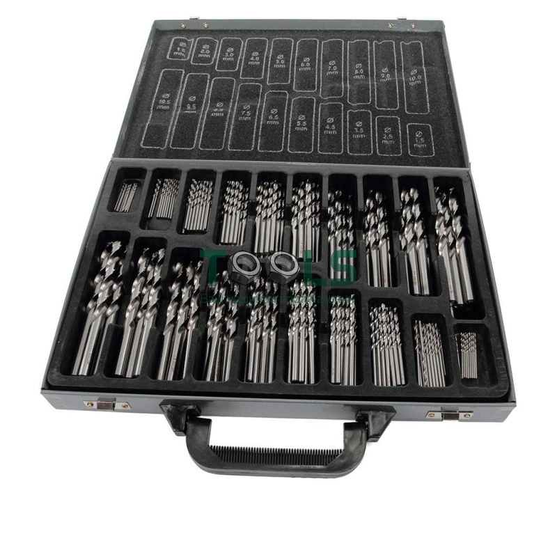 Набор сверл М1.0-10.5, шаг 0.5, 155 предметов, HSS-G, DIN338 GARWIN (GM-BS155)