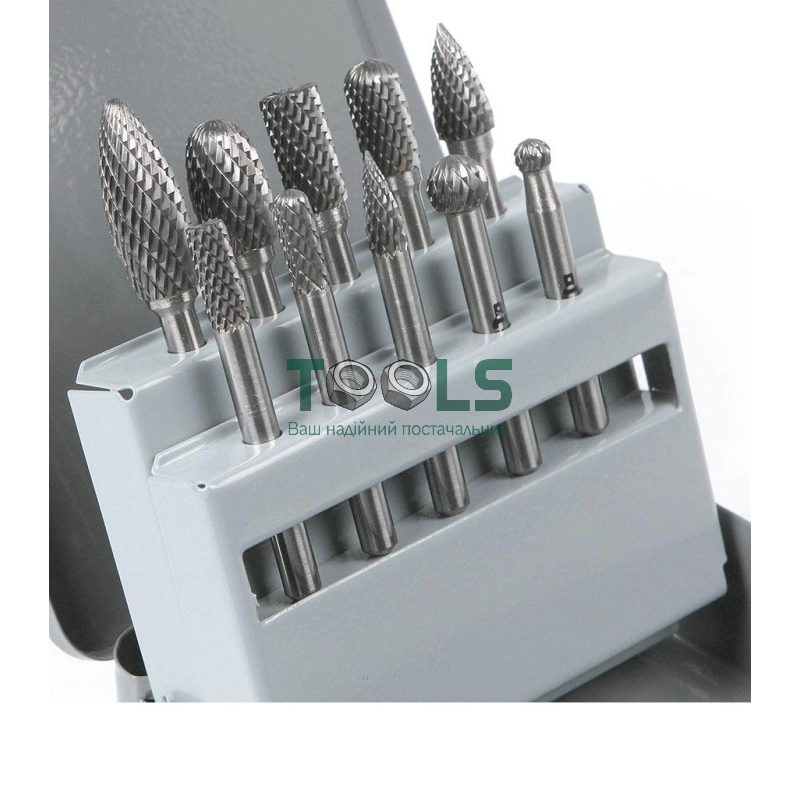 Набор борфрез твердосплавных, 10 предметов GARWIN (GM-CBS10)