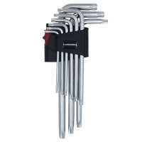 48115 Набір Г-подібних ключів подовжених з отвором TORX 9 шт 48115 Набір Г-подібних ключів подовжених з отвором TORX 9 шт