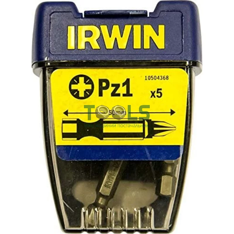 Биты Irwin Power Bit усиленные Pozidriv 50мм PZ1 5шт (10504368)