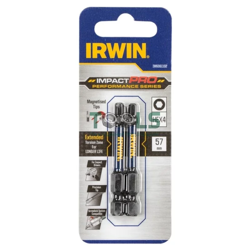 Біти Irwin Impact Pro Perf 57мм HEX4 2шт (IW6061102)