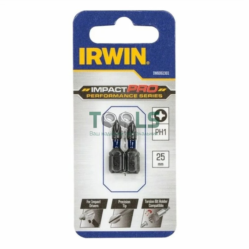 Біти Irwin Impact Pro Perf 25мм PH1 2шт (IW6061301)