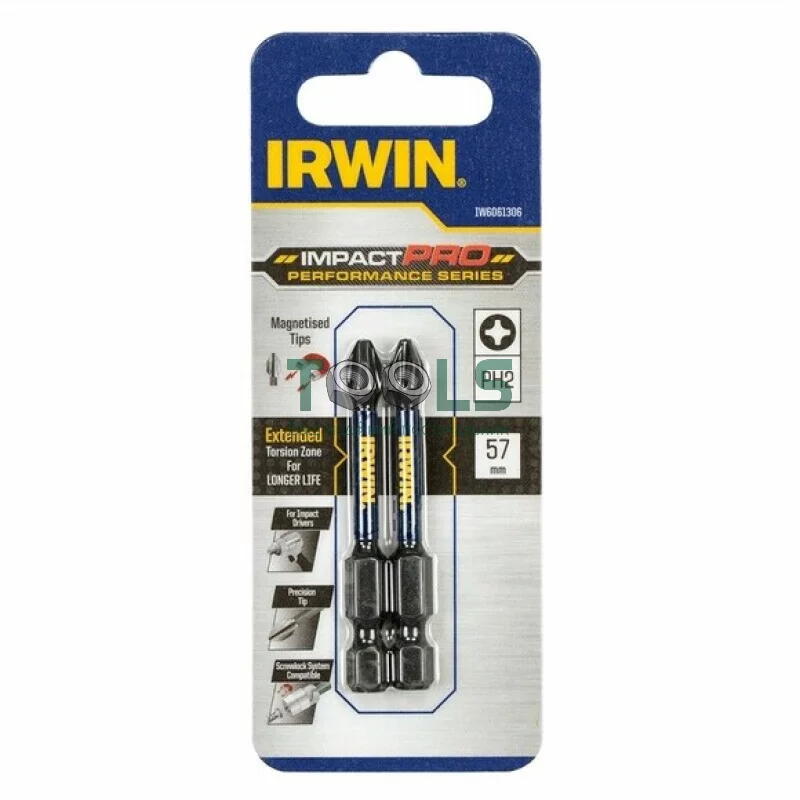 Биты Irwin Impact Pro Perf 57мм PH2 2шт (IW6061306)