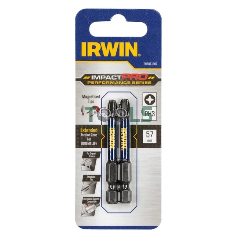 Биты Irwin Impact Pro Perf 57мм PH3 2шт (IW6061307)