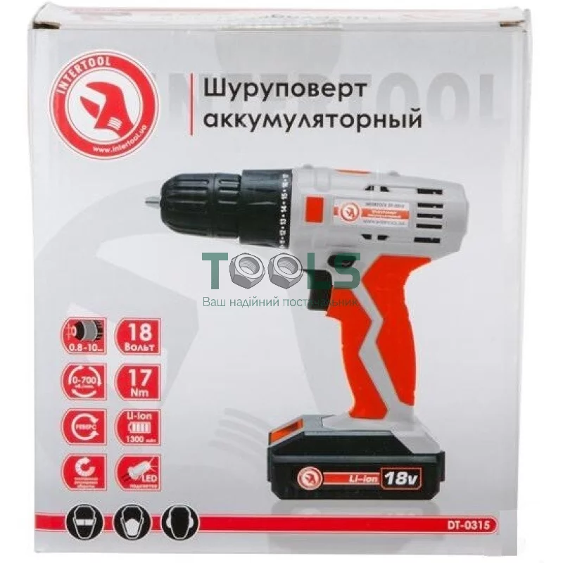 Шуруповерт акумуляторний INTERTOOL DT-0315