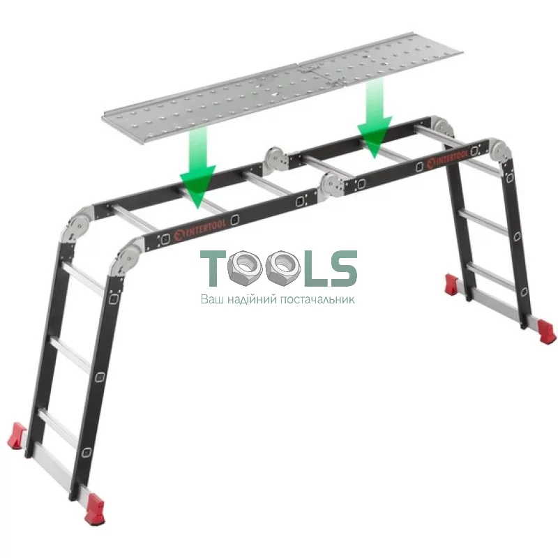 Лестниця мультифункціональна Intertool 4х3 ступені (LT-0023)