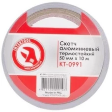 Скотч алюмінієвий термостійкий INTERTOOL, 50 мм х 10 м (KT-0991)