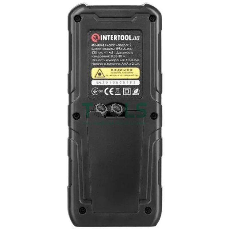 Далекомір лазерний Intertool 30 м відкидна ніжка (MT-3073)