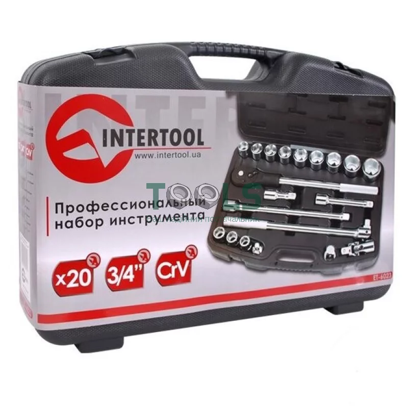 Профессиональный набор инструмента 3/4 Intertool ET-6023