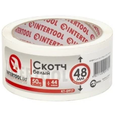 Скотч білий INTERTOOL 48 мм, 50 м, 44 мкм (KT-0917)