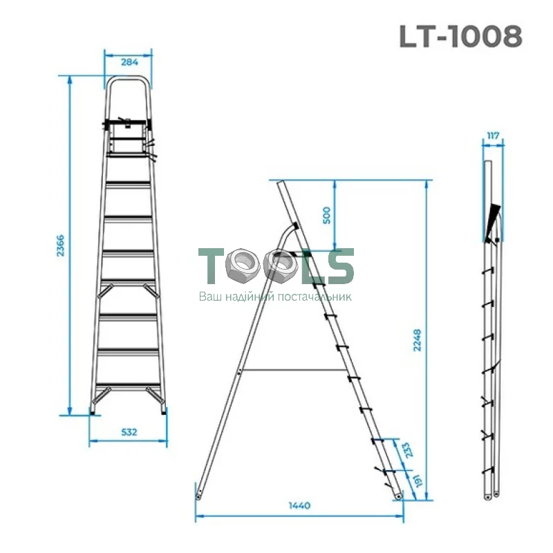 Стрем'янка Intertool 8 ст. (LT-1008)