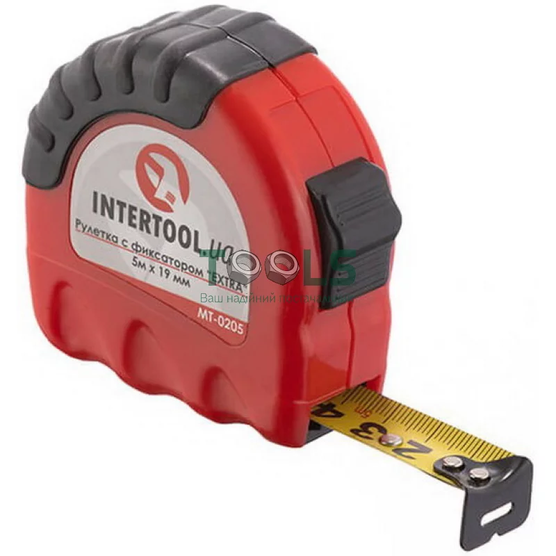 Рулетка з металевим полотном INTERTOOL EXTRA, 5 м x 19 мм (MT-0205)