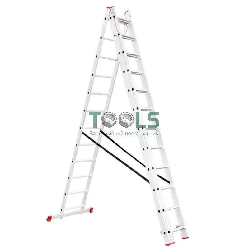 Лестниця алюмінієва трисекційна INTERTOOL 3х12 (LT-0312)