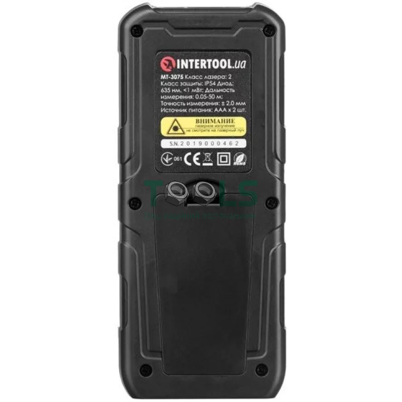 Далекомір лазерний Intertool 50 м відкидна ніжка (MT-3075)