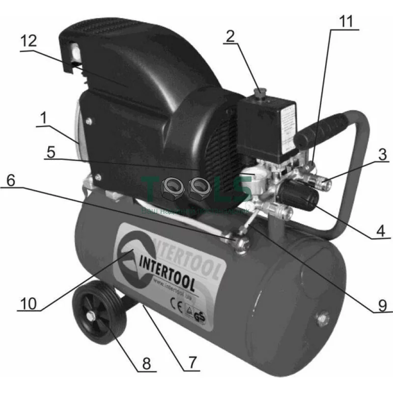 Компрессор INTERTOOL PT-0020 (Минск-24)