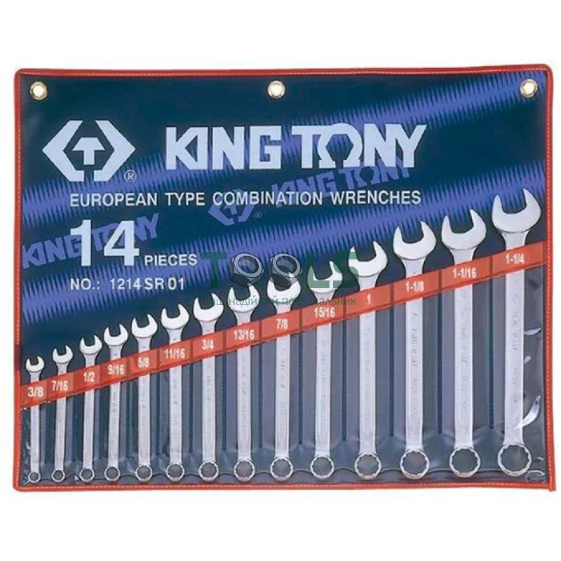 Набор ключей KING TONY 14 единиц, дюймовых (1214SR01)