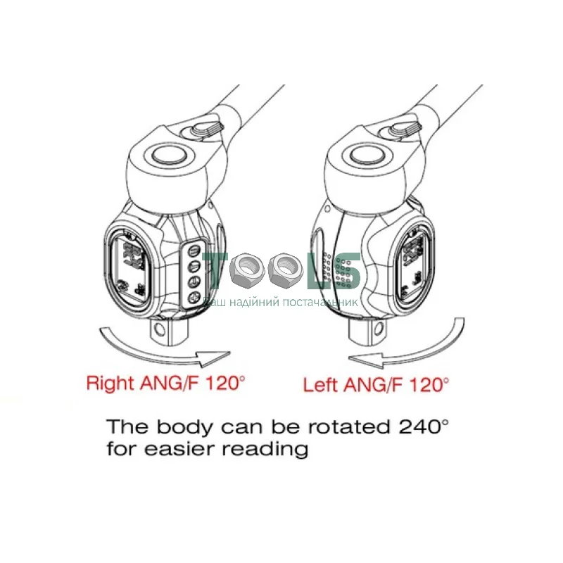 Динамометрический адаптер King Tony DIGITAL 1/2", 40-200 Нм (34417-1A)