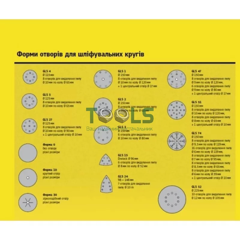 Кружок шлифовальный Klingspor PS 22 K (180 мм, P60, б/о) (2477)