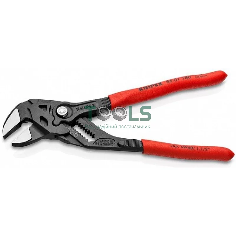 Кліщі переставні KNIPEX, 180 мм (86 01 180)