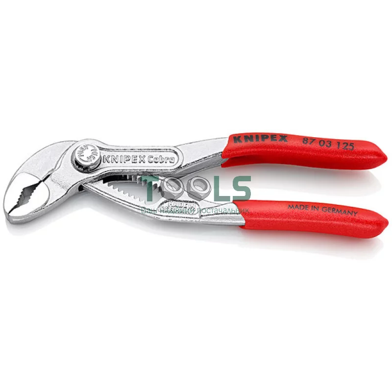 Cантехнические клещи Knipex Cobra хромированные (87 03 125)