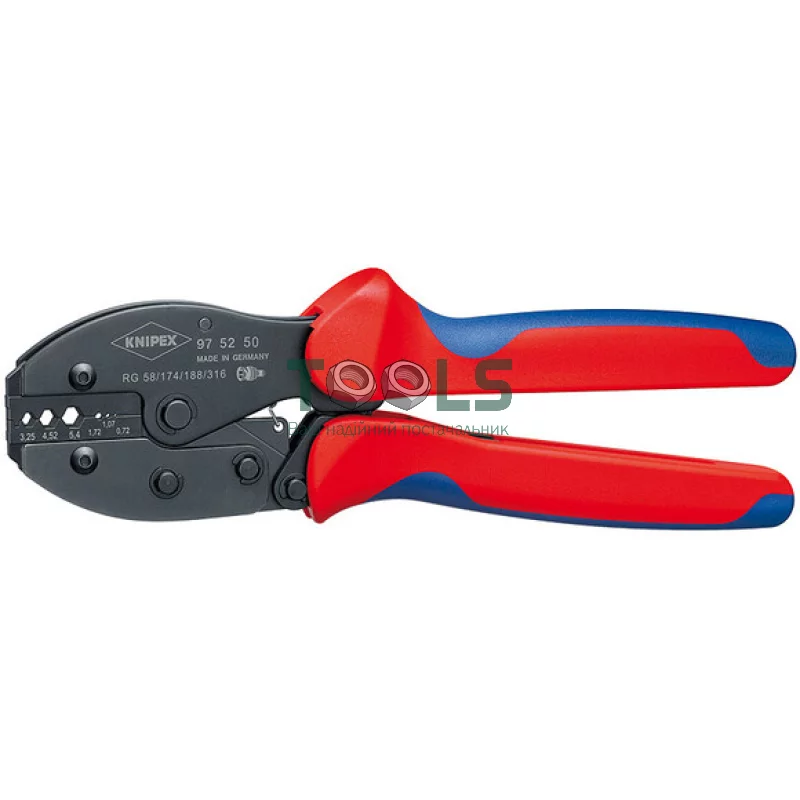 Кліщі Knipex PreciForce для RG 58, 174, 188, 316 (97 52 50)